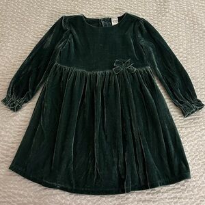 Toddler Velour Long Sleeve Dress